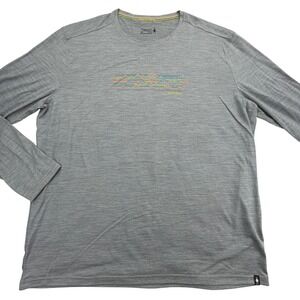 Smartwool Shirt Mens 2XL Gray Merino Sport 150 Long Sleeve Crew Neck Performance